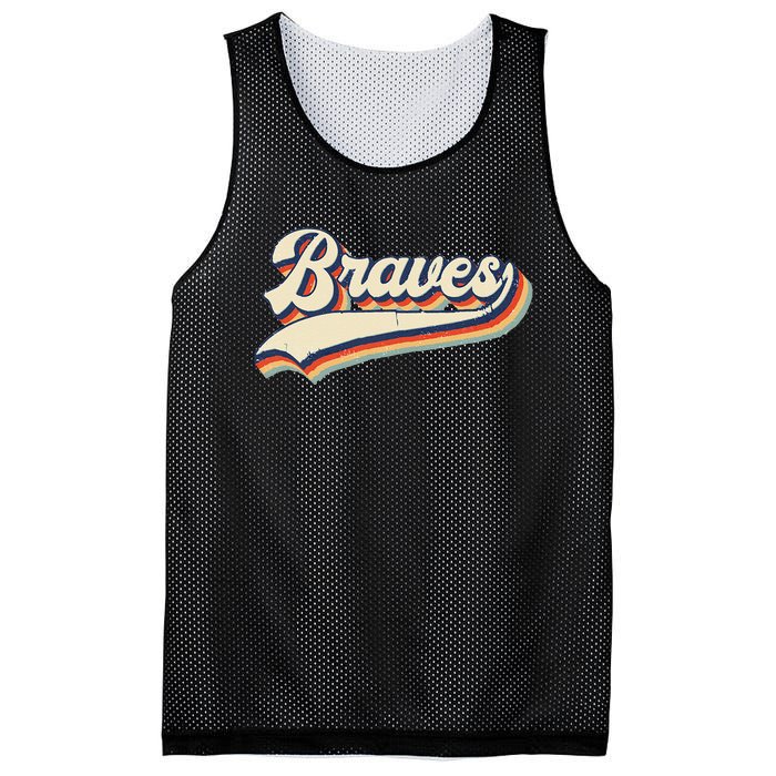 Braves Sports Name Vintage Retro Gift  Mesh Reversible Basketball Jersey Tank