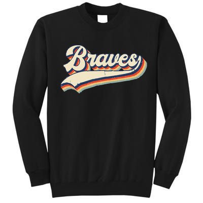 Braves Sports Name Vintage Retro Gift  Tall Sweatshirt