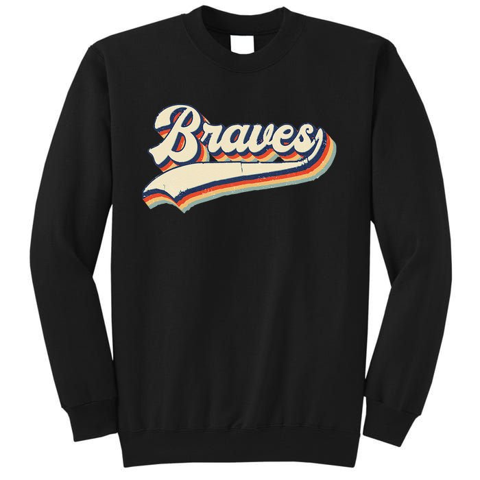 Braves Sports Name Vintage Retro Gift  Tall Sweatshirt