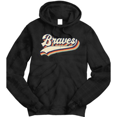 Braves Sports Name Vintage Retro Gift  Tie Dye Hoodie