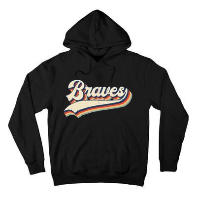 Braves Sports Name Vintage Retro Gift  Tall Hoodie