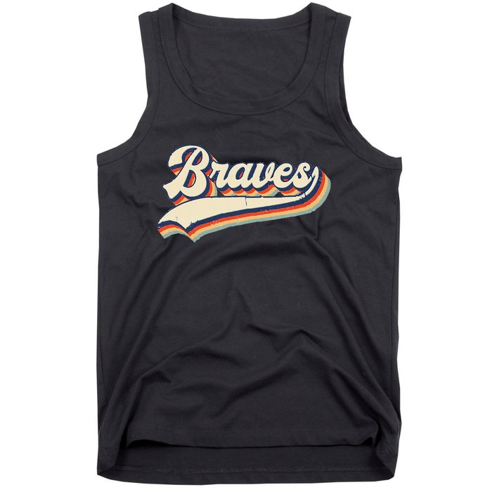 Braves Sports Name Vintage Retro Gift  Tank Top