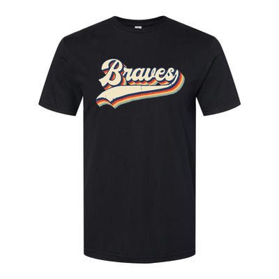 Braves Sports Name Vintage Retro Gift  Softstyle® CVC T-Shirt