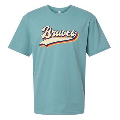 Braves Sports Name Vintage Retro Gift  Sueded Cloud Jersey T-Shirt