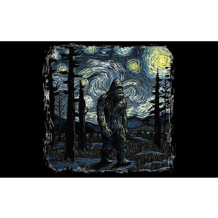 Bigfoot Starry Night Sasquatch Van Gogh Sky Painting Bumper Sticker