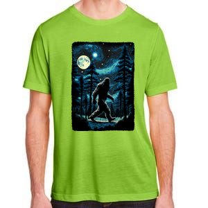 Bigfoot Starry Night Sasquatch Van Gogh Sky Painting Art Adult ChromaSoft Performance T-Shirt