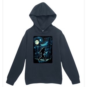 Bigfoot Starry Night Sasquatch Van Gogh Sky Painting Art Urban Pullover Hoodie