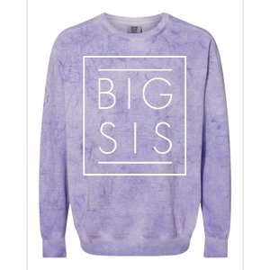 Big Sis New Baby Sibling Colorblast Crewneck Sweatshirt