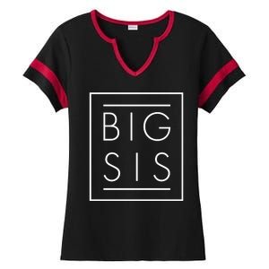 Big Sis New Baby Sibling Ladies Halftime Notch Neck Tee