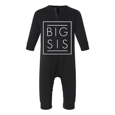 Big Sis New Baby Sibling Infant Fleece One Piece