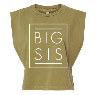 Big Sis New Baby Sibling Garment-Dyed Women's Muscle Tee