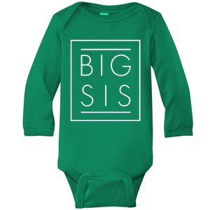 Big Sis New Baby Sibling Baby Long Sleeve Bodysuit