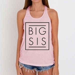 Big Sis New Baby Sibling Women's Knotted Racerback Tank