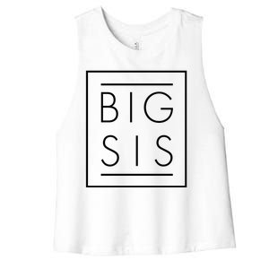 Big Sis New Baby Sibling Women's Racerback Cropped Tank