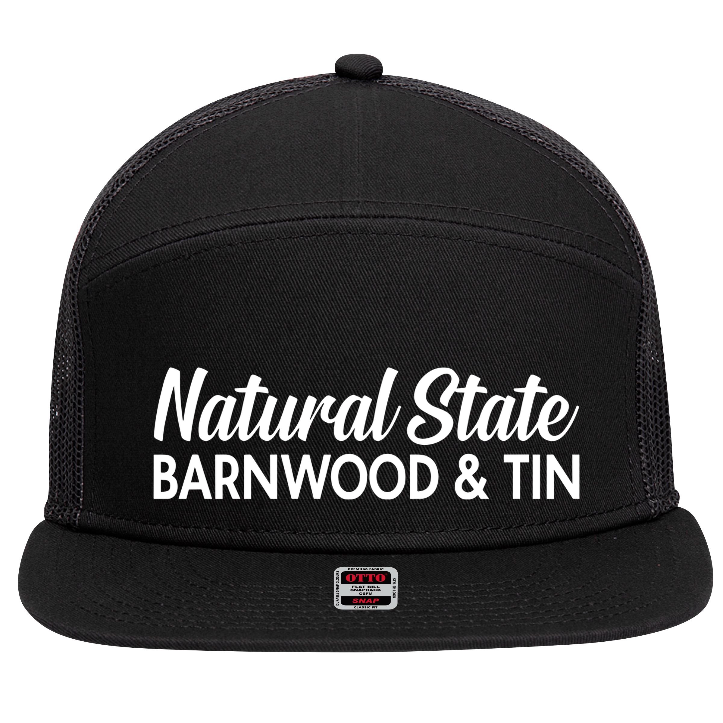 Ben Shapiro Natural State Barnwood & Tin 7 Panel Mesh Trucker Snapback Hat