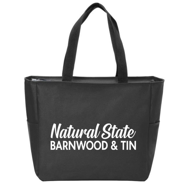 Ben Shapiro Natural State Barnwood & Tin Zip Tote Bag