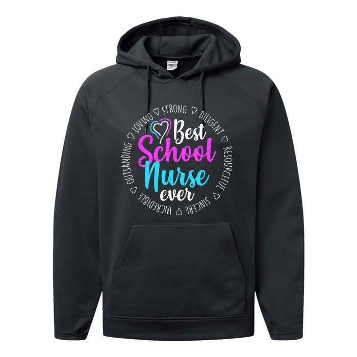 Best School Nurse Ever Appreciation Gift Performance Fleece Hoodie