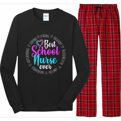 Best School Nurse Ever Appreciation Gift Long Sleeve Pajama Set