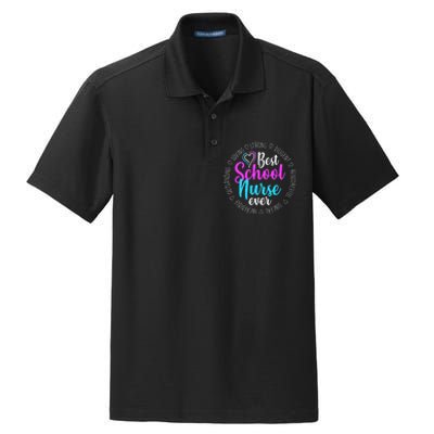 Best School Nurse Ever Appreciation Gift Dry Zone Grid Polo