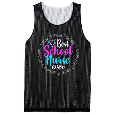 Best School Nurse Ever Appreciation Gift Mesh Reversible Basketball Jersey Tank