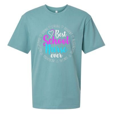 Best School Nurse Ever Appreciation Gift Sueded Cloud Jersey T-Shirt