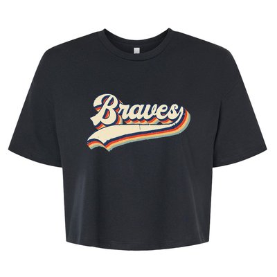 Braves Sports Name Vintage Retro Gift Bella+Canvas Jersey Crop Tee