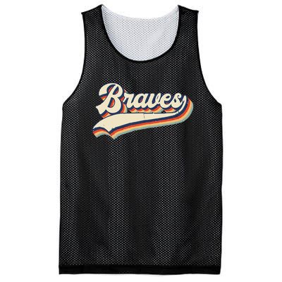 Braves Sports Name Vintage Retro Gift Mesh Reversible Basketball Jersey Tank