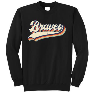 Braves Sports Name Vintage Retro Gift Tall Sweatshirt