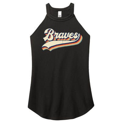 Braves Sports Name Vintage Retro Gift Women’s Perfect Tri Rocker Tank