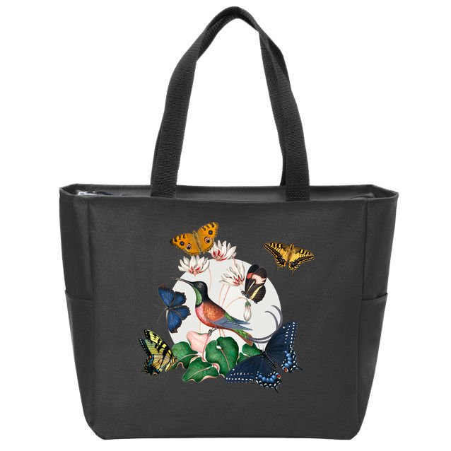 Butterfly Spring Nature Zip Tote Bag