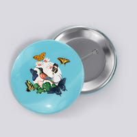 Butterfly Spring Nature Button