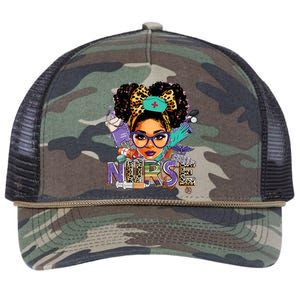 Black Strong Nurse Afro Love Melanin African American Women Retro Rope Trucker Hat Cap