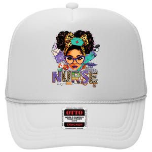 Black Strong Nurse Afro Love Melanin African American Women High Crown Mesh Back Trucker Hat