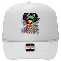 Black Strong Nurse Afro Love Melanin African American Women High Crown Mesh Back Trucker Hat