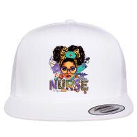 Black Strong Nurse Afro Love Melanin African American Women Flat Bill Trucker Hat