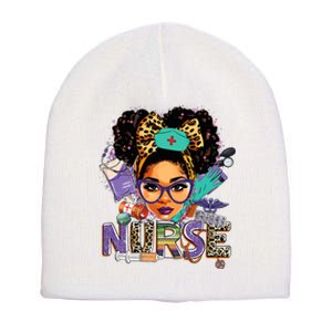 Black Strong Nurse Afro Love Melanin African American Women Short Acrylic Beanie