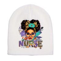 Black Strong Nurse Afro Love Melanin African American Women Short Acrylic Beanie