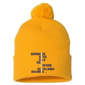 Broad St Names 2024 Schwarber Bryce Pom Pom 12in Knit Beanie