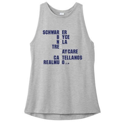 Broad St Names 2024 Schwarber Bryce Ladies PosiCharge Tri-Blend Wicking Tank