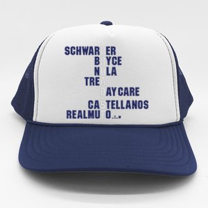 Broad St Names 2024 Schwarber Bryce Trucker Hat