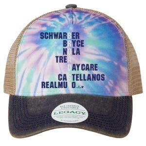 Broad St Names 2024 Schwarber Bryce Legacy Tie Dye Trucker Hat