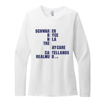 Broad St Names 2024 Schwarber Bryce Womens CVC Long Sleeve Shirt