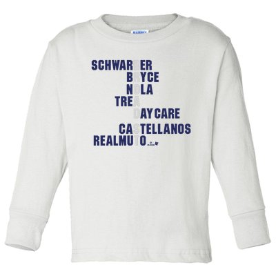 Broad St Names 2024 Schwarber Bryce Toddler Long Sleeve Shirt