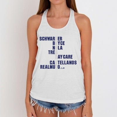 Broad St Names 2024 Schwarber Bryce Women's Knotted Racerback Tank