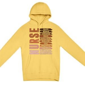 Black Strong Nurse Afro Love Melanin African American Premium Pullover Hoodie