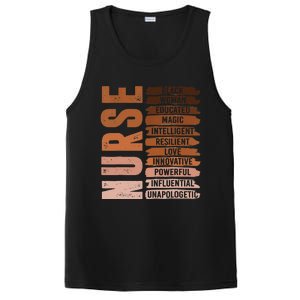 Black Strong Nurse Afro Love Melanin African American PosiCharge Competitor Tank