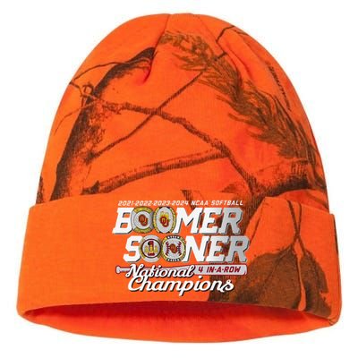 Boomer Sooners National Champs Softball 2024 Wcws 4 Rings Kati Licensed 12" Camo Beanie