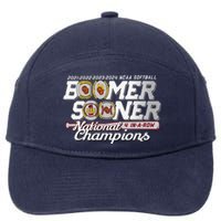 Boomer Sooners National Champs Softball 2024 Wcws 4 Rings 7-Panel Snapback Hat