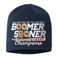 Boomer Sooners National Champs Softball 2024 Wcws 4 Rings Sustainable Beanie