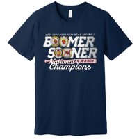 Boomer Sooners National Champs Softball 2024 Wcws 4 Rings Premium T-Shirt